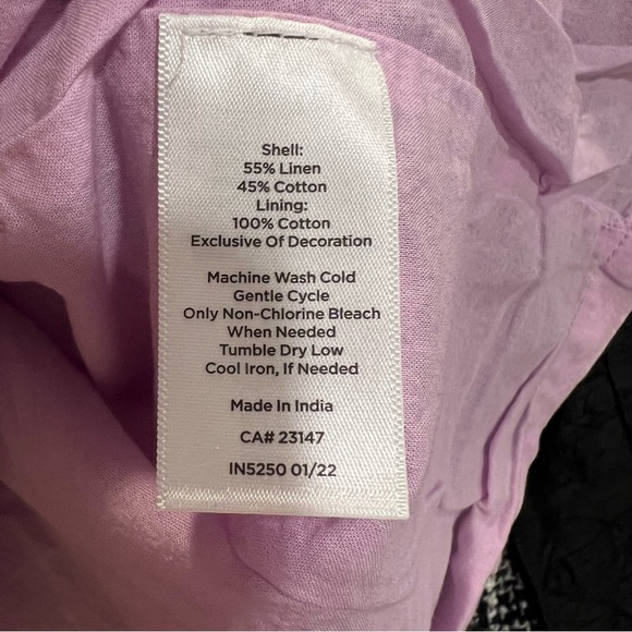 Talbots Light Pink Linen Dress with Embroidery - Picture 5 of 5